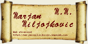 Marjan Miljojković vizit kartica